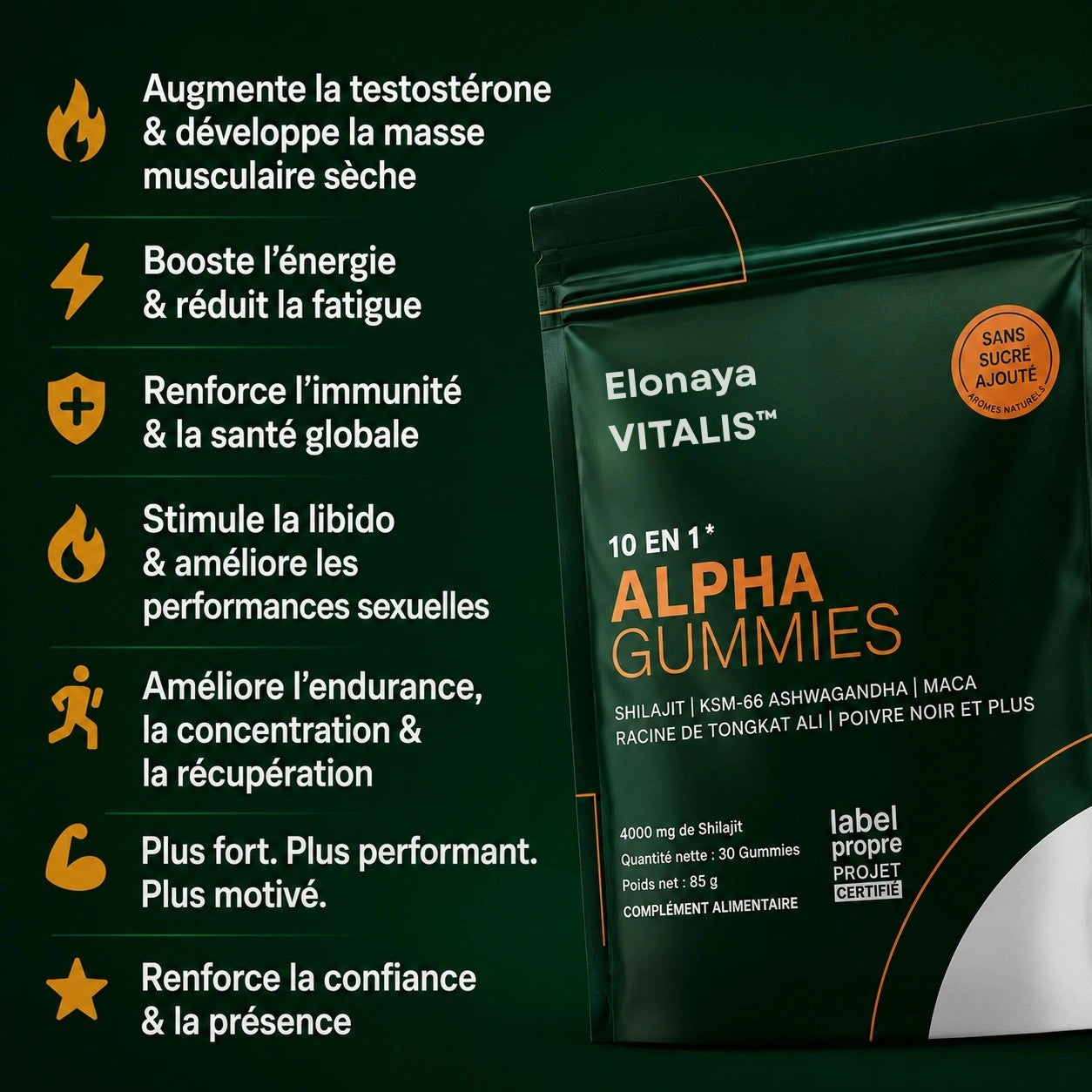 ELONAYA VITALIS™ | 10-en-1 Vitalité Masculine